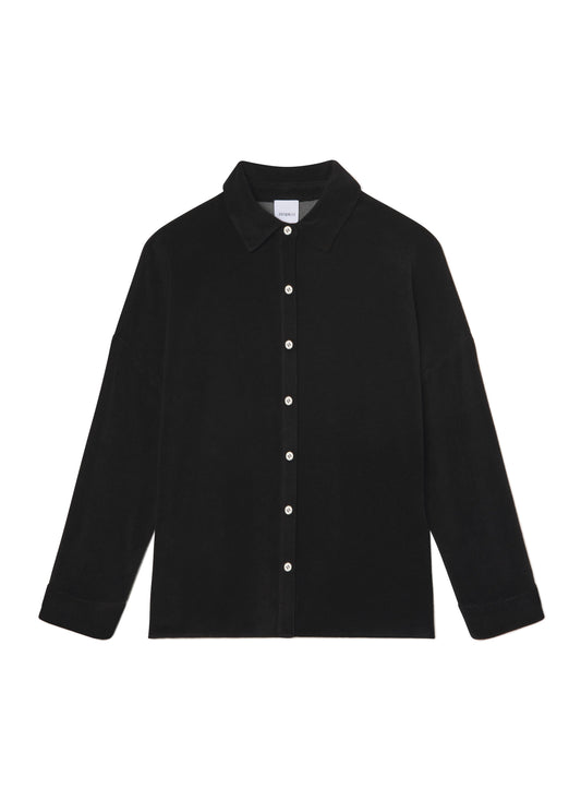 Button Up, Jet Black / XS, Tops - Brownlee